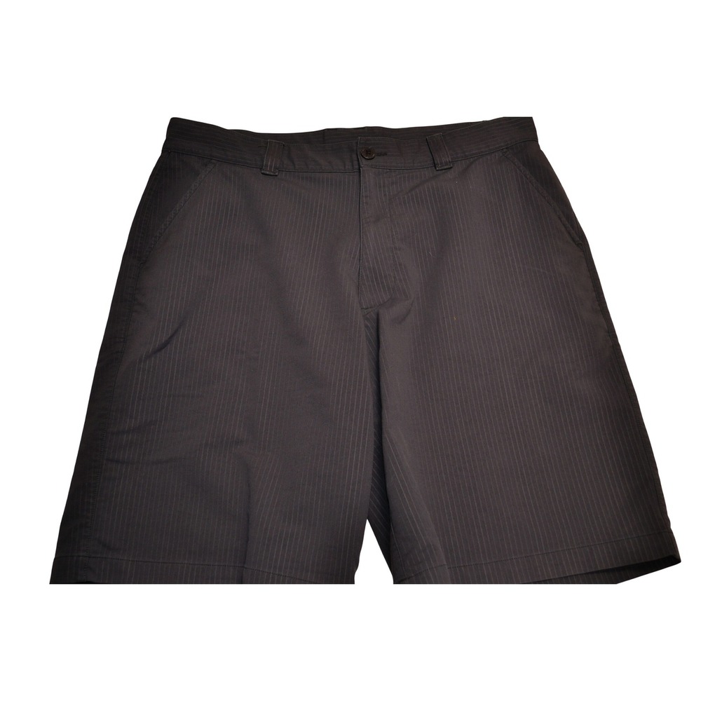 Under Armour Men's Black Pinstripe Flat Front Performance Golf Shorts Size 36